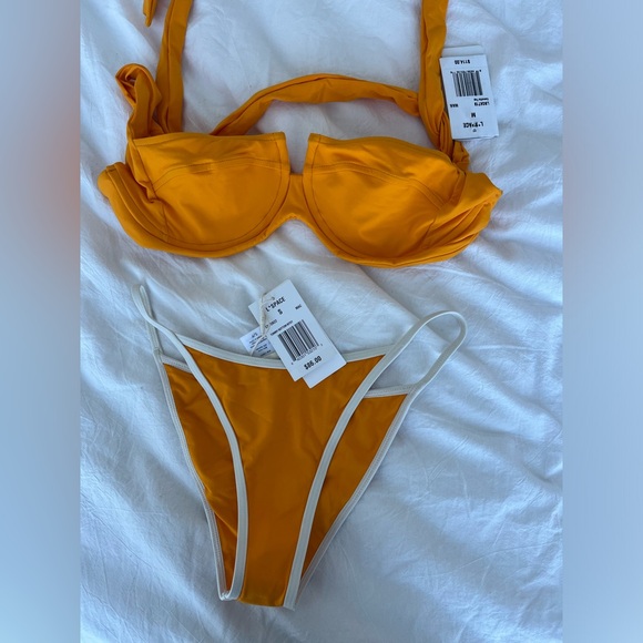 NWT L*Space MANGO Bikini bottoms - Tommy Bottom Bitsy (orange) - Picture 1 of 3
